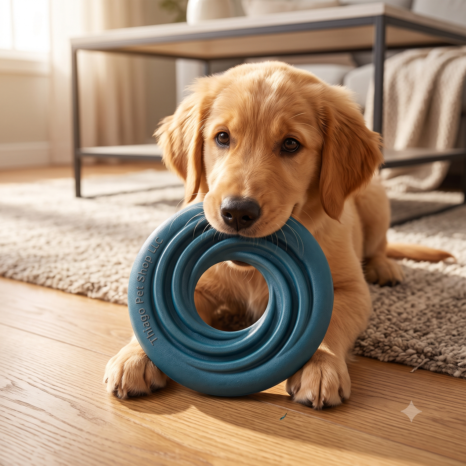 Thiago Pet Shop LLC Durable Spiral Ring Dog Chew Toy - Heavy Duty Teething & Fetch Toy - Image 4