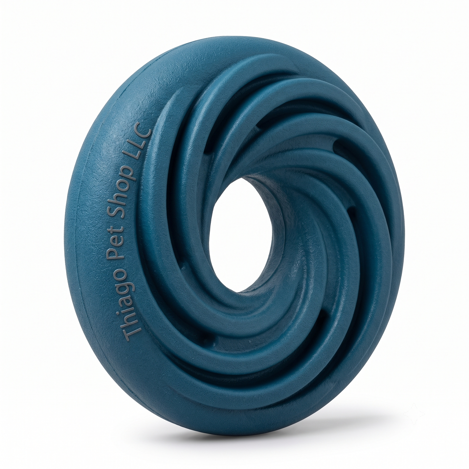 Thiago Pet Shop LLC Durable Spiral Ring Dog Chew Toy - Heavy Duty Teething & Fetch Toy - Image 2